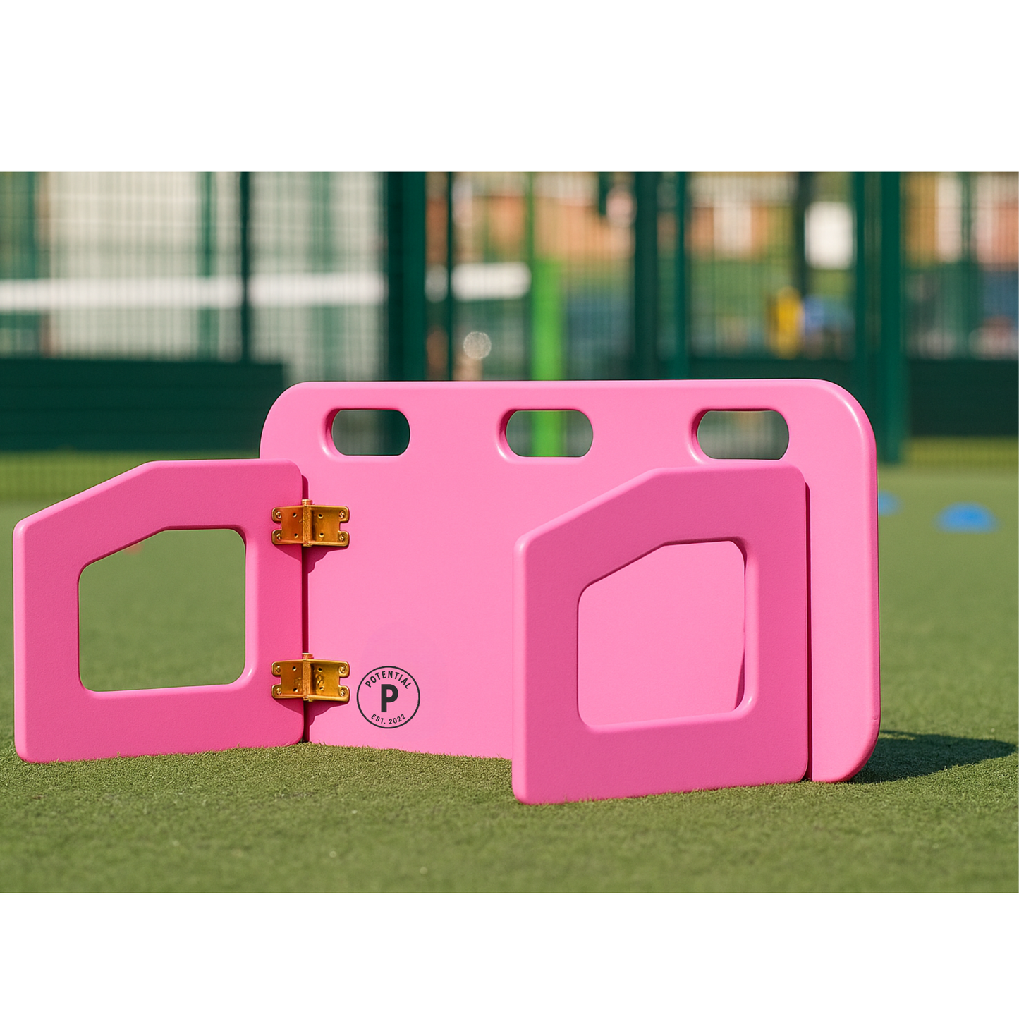 Football Rebounder Board – Pass Back Trainer for Kids & Adults | Dual-Surface Football Rebounder for Passing, First Touch & Volleys | Portable Soccer Training Equipment for garden or Club